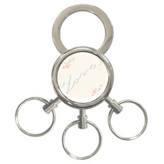 Love Card Flowers 3-ring Key Chains by Simbadda