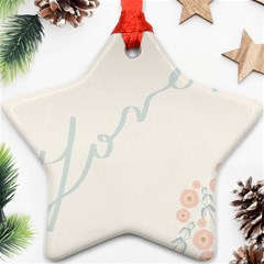 Love Card Flowers Star Ornament (two Sides) by Simbadda