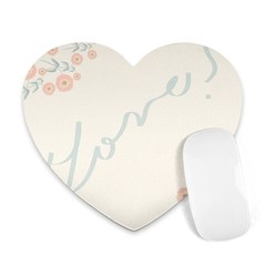 Love Card Flowers Heart Mousepads