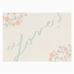 Love Card Flowers Large Glasses Cloth (2-side) by Simbadda