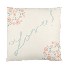 Love Card Flowers Standard Cushion Case (one Side) by Simbadda