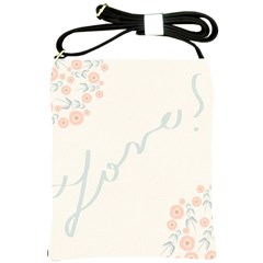 Love Card Flowers Shoulder Sling Bags by Simbadda