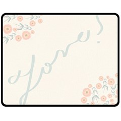 Love Card Flowers Fleece Blanket (medium) 