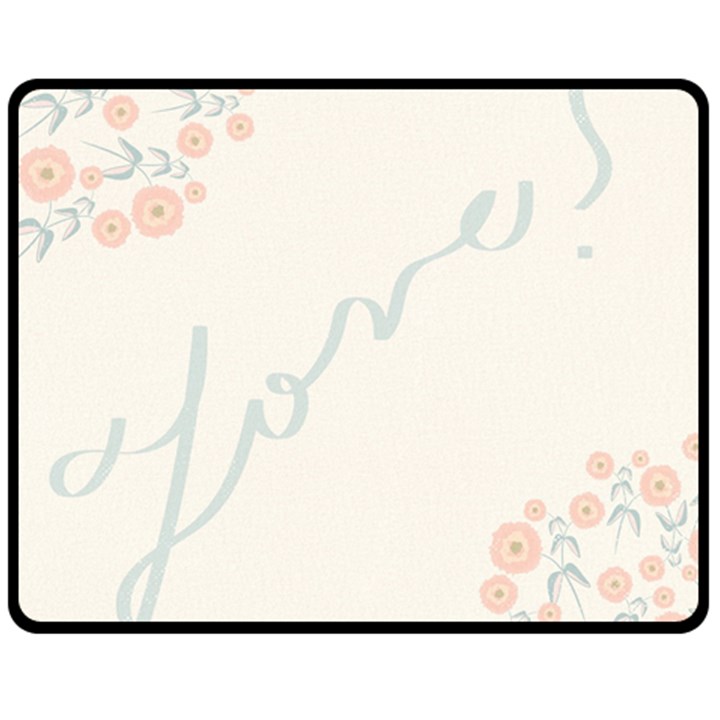 Love Card Flowers Fleece Blanket (Medium) 