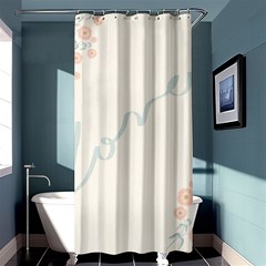 Love Card Flowers Shower Curtain 36  X 72  (stall) 