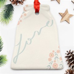 Love Card Flowers Bell Ornament (two Sides)