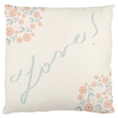 Love Card Flowers Large Flano Cushion Case (one Side)