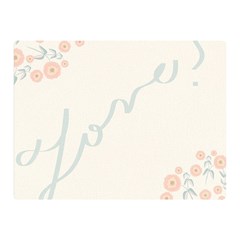 Love Card Flowers Double Sided Flano Blanket (mini)  by Simbadda