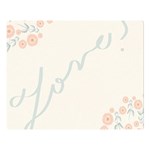 Love Card Flowers Double Sided Flano Blanket (Large)  Blanket Back