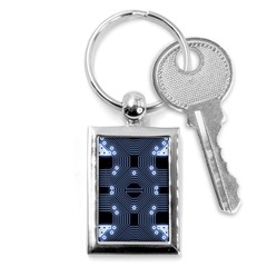 A Completely Seamless Tile Able Techy Circuit Background Key Chains (rectangle)  by Simbadda