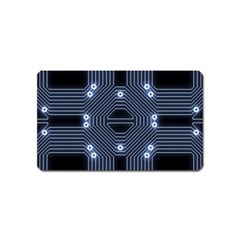 A Completely Seamless Tile Able Techy Circuit Background Magnet (name Card) by Simbadda