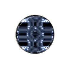 A Completely Seamless Tile Able Techy Circuit Background Hat Clip Ball Marker by Simbadda