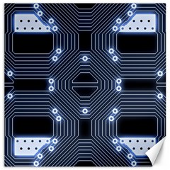 A Completely Seamless Tile Able Techy Circuit Background Canvas 16  X 16   by Simbadda