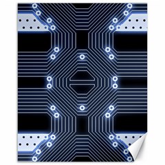 A Completely Seamless Tile Able Techy Circuit Background Canvas 16  X 20   by Simbadda