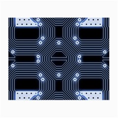 A Completely Seamless Tile Able Techy Circuit Background Small Glasses Cloth (2-side) by Simbadda