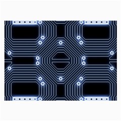 A Completely Seamless Tile Able Techy Circuit Background Large Glasses Cloth by Simbadda