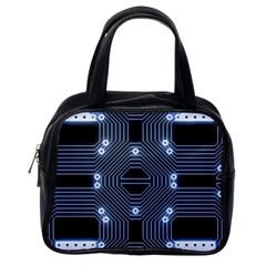 A Completely Seamless Tile Able Techy Circuit Background Classic Handbags (one Side) by Simbadda