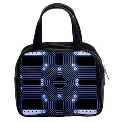 A Completely Seamless Tile Able Techy Circuit Background Classic Handbags (2 Sides) by Simbadda