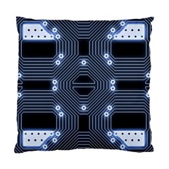 A Completely Seamless Tile Able Techy Circuit Background Standard Cushion Case (two Sides) by Simbadda