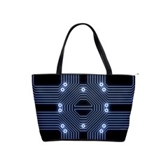 A Completely Seamless Tile Able Techy Circuit Background Shoulder Handbags by Simbadda