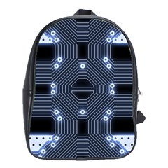 A Completely Seamless Tile Able Techy Circuit Background School Bags(large)  by Simbadda