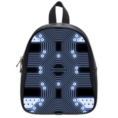 A Completely Seamless Tile Able Techy Circuit Background School Bags (small)  by Simbadda