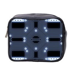 A Completely Seamless Tile Able Techy Circuit Background Mini Toiletries Bag 2-side by Simbadda