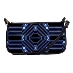 A Completely Seamless Tile Able Techy Circuit Background Shoulder Clutch Bags by Simbadda