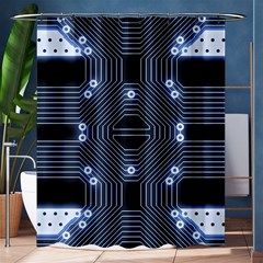 A Completely Seamless Tile Able Techy Circuit Background Shower Curtain 60  X 72  (medium) 