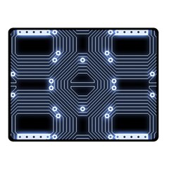 A Completely Seamless Tile Able Techy Circuit Background Double Sided Fleece Blanket (small)  by Simbadda