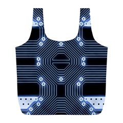 A Completely Seamless Tile Able Techy Circuit Background Full Print Recycle Bags (l)  by Simbadda