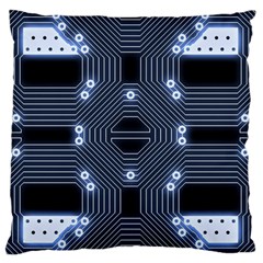 A Completely Seamless Tile Able Techy Circuit Background Standard Flano Cushion Case (two Sides) by Simbadda