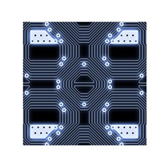 A Completely Seamless Tile Able Techy Circuit Background Small Satin Scarf (square)