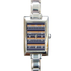 Seamless Abstract Elegant Background Pattern Rectangle Italian Charm Watch by Simbadda