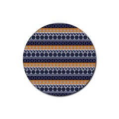 Seamless Abstract Elegant Background Pattern Rubber Round Coaster (4 Pack)  by Simbadda