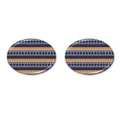 Seamless Abstract Elegant Background Pattern Cufflinks (oval) by Simbadda