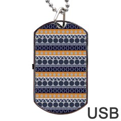 Seamless Abstract Elegant Background Pattern Dog Tag Usb Flash (two Sides)