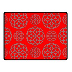 Geometric Circles Seamless Pattern On Red Background Double Sided Fleece Blanket (small)  by Simbadda