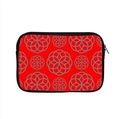 Geometric Circles Seamless Pattern On Red Background Apple Macbook Pro 15  Zipper Case