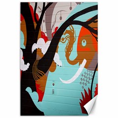 Colorful Graffiti In Amsterdam Canvas 12  X 18   by Simbadda