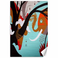 Colorful Graffiti In Amsterdam Canvas 24  X 36  by Simbadda