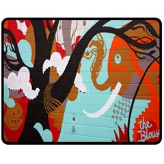 Colorful Graffiti In Amsterdam Fleece Blanket (medium) 