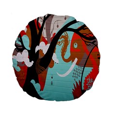 Colorful Graffiti In Amsterdam Standard 15  Premium Flano Round Cushions by Simbadda