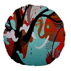 Colorful Graffiti In Amsterdam Large 18  Premium Flano Round Cushions