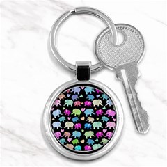 Cute Elephants  Key Chains (round)  by Valentinaart