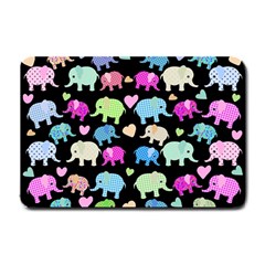 Cute Elephants  Small Doormat  by Valentinaart