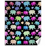 Cute elephants  Canvas 11  x 14   10.95 x13.48  Canvas - 1