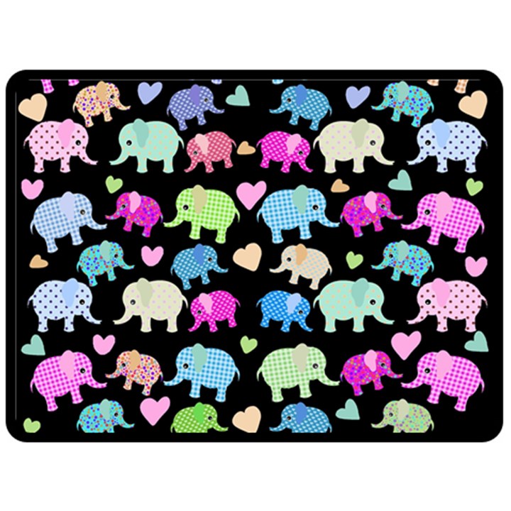 Cute elephants  Fleece Blanket (Large) 