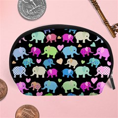 Cute elephants  Accessory Pouches (Large) 