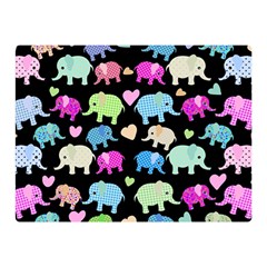 Cute Elephants  Double Sided Flano Blanket (mini)  by Valentinaart